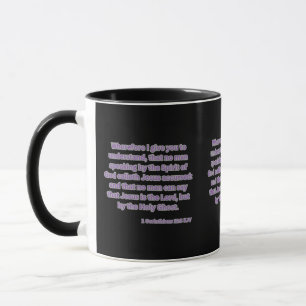 1 Korinther 12:3 KJV Bibelverse Zwei-Tone Tasse