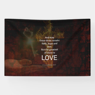1 Korinther 13:13 Bibelverse Zitat über LIEBE Banner
