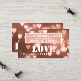 1 Korinther 13:13 LIEBE Telefonnummerkarte