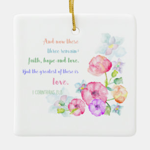 1. Korinther 13:13 Liebesbibelvers Keramikornament