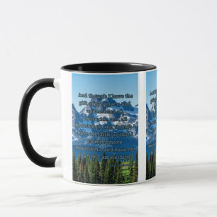1 Korinther 13:2 KJV Bible Verse Pic Two-Tone Tasse