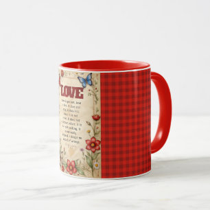 1 Korinther 13:4-5 Christlich Bibelverse Kunst Tasse