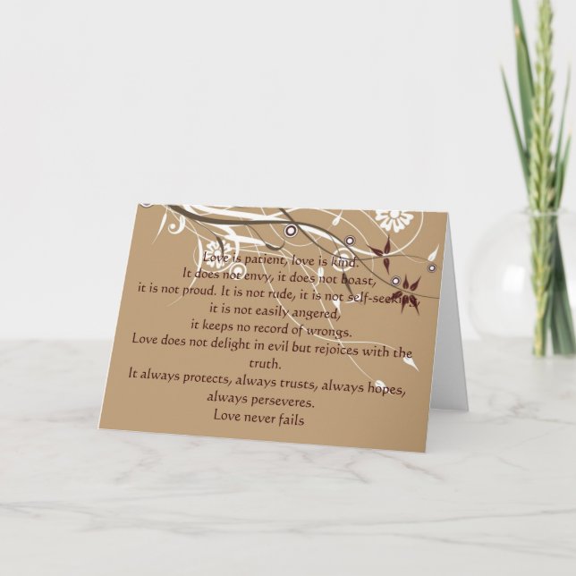 1 Korinther 13: 4-8 Karte (Vorderseite)