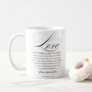 1. Korinther 13:4-8 Liebe ist geduldig Hochzeitsve Kaffeetasse
