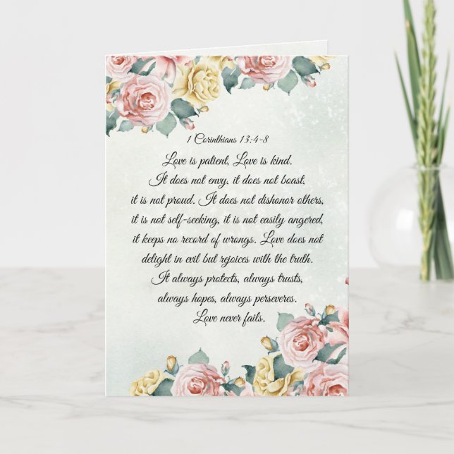 1 Korinther 13:4-8 Liebe ist geduldig, Liebe ist f Karte (Vorderseite)