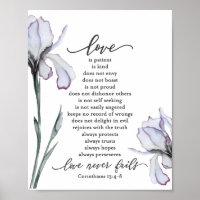 1 Korinther 13:4-8 Liebe ist Patient Lavendel Iris