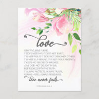 1 Korinther 13:4-8 Liebe ist Patient Pink Magnolia