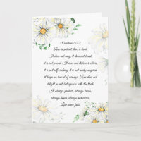 1 Korinther 13:4-8 Liebe ist Patient White Daisies