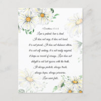 1 Korinther 13:4-8 Liebe ist Patient White Daisies
