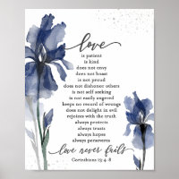 1 Korinther 13:4-8 Liebe ist Patienten Blue Iris