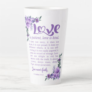 1 Korinther 13:4-8 Liebe Patienten Lila Milchtasse