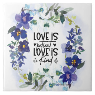 1 Korinther 13:4 Liebe ist Patient Bibel Verse Fliese