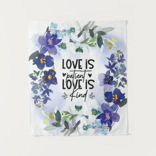 1 Korinther 13:4 Liebe ist Patient Bibel Verse Wandteppich