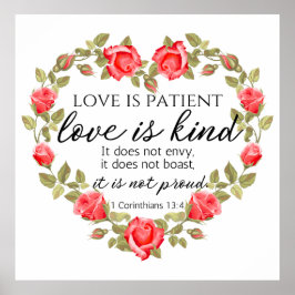 1 Korinther 13:4 Liebe ist Patient Poster