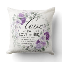1 Korinther 13:4 Liebe ist Patient Violet Floral