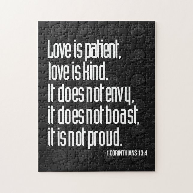 1 Korinther-13:4 Puzzlespiel Puzzle (Vertikal)