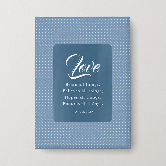 1 Korinther 13:7 Liebe Bären alles Button (Vorderseite)