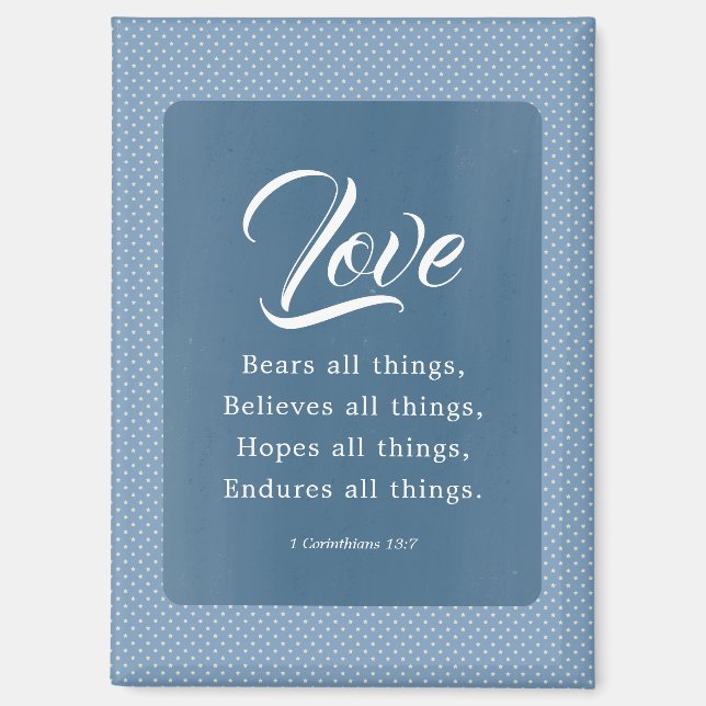 1 Korinther 13:7 Liebe Bären alles Magnet (Vorderseite)