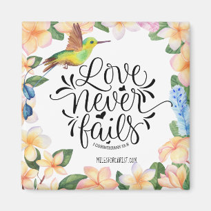 1 Korinther-13:8 LIEBE VERSAGT NIE Magnet