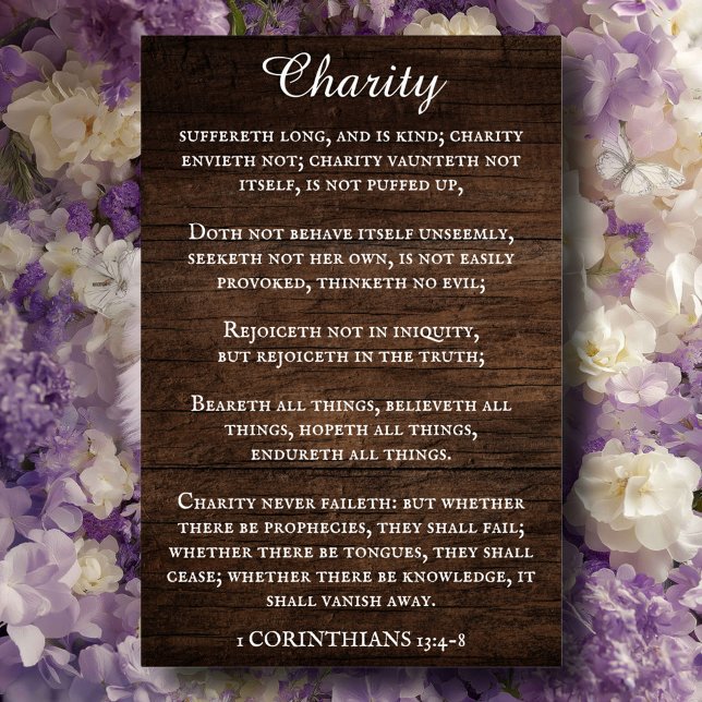 1 Korinther 13 King James Scripture Christlich Poster (Von Creator hochgeladen)