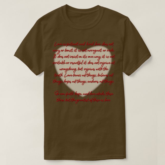 1 Korinther 13 Liebe ist1 T-Shirt (Design vorne)