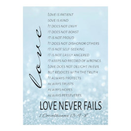 1 Korinther 13 Liebe ist Bibelverse Fotodruck