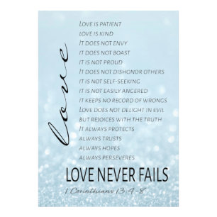 1 Korinther 13 Liebe ist Bibelverse Fotodruck