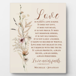 1 Korinther 13 Liebe ist Gedenkbibel Hochzeit Fotoplatte
