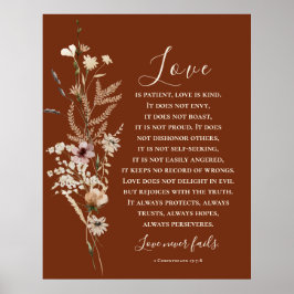 1 Korinther 13 Liebe ist Gedenkbibel Hochzeit Poster