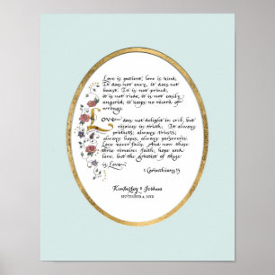 1 Korinther 13, Liebe Kapitel Christliche Schrift Poster