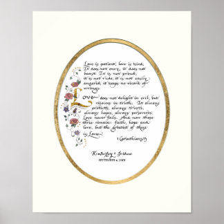 1 Korinther 13, Liebe Kapitel Christliche Schrift Poster