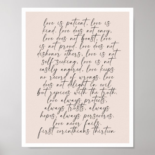 1 Korinther 13 Poster (Vorne)
