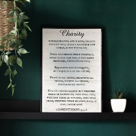 1 Korinther 13 Rustikaler König James Bible Verse Poster