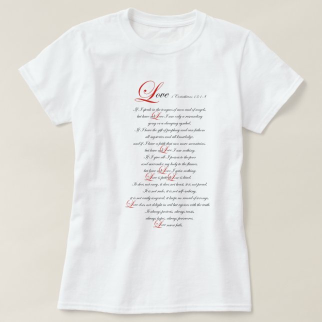 1 Korinther 13 T-Shirt (Design vorne)