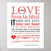 1 Korinther 13 Wall Art: Liebe ist geduldig & Kind