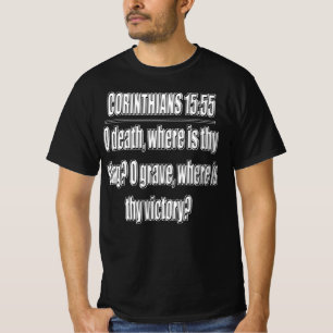 1 Korinther 15 55 Bibelvers Christlicher Glaube Mi T-Shirt