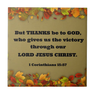 1 Korinther 15:57 Aber Gott sei Dank, wer... Fliese