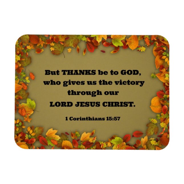 1 Korinther 15:57 Aber Gott sei Dank, wer... Magnet (Horizontal)