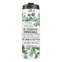 1 Korinther 15:58 Inspirational Verse Eukalyptus