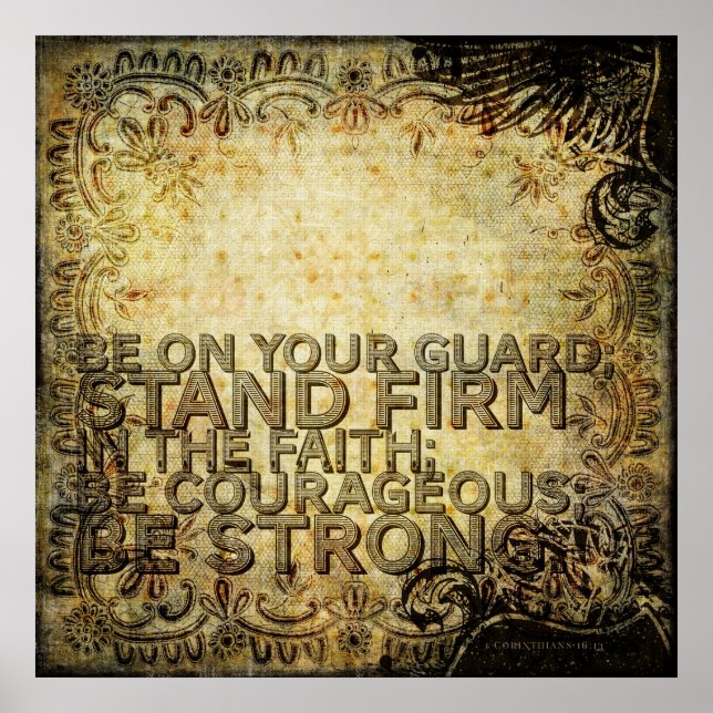 1 Korinther 16:13 Poster (Vorne)