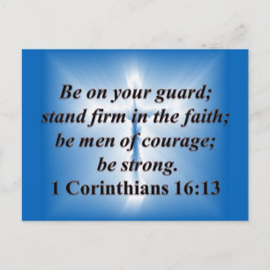 1 Korinther 16:13 Postkarte