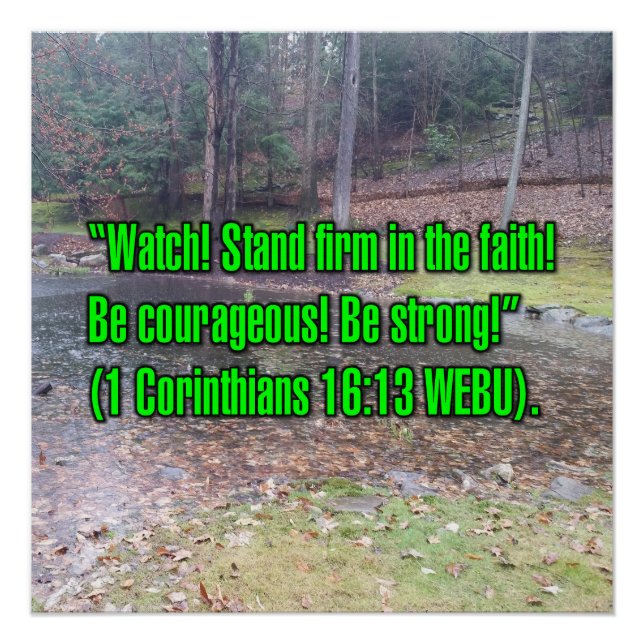 1 Korinther 16:13 WEBU Poster (Vorderseite)