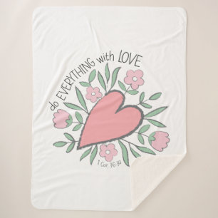 1 Korinther 16:14 - Alles mit Liebe machen Sherpadecke