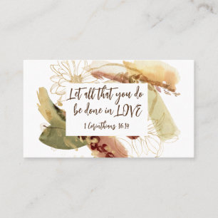 1 Korinther 16:14 Ließ alles, was du in Liebe mach Visitenkarte