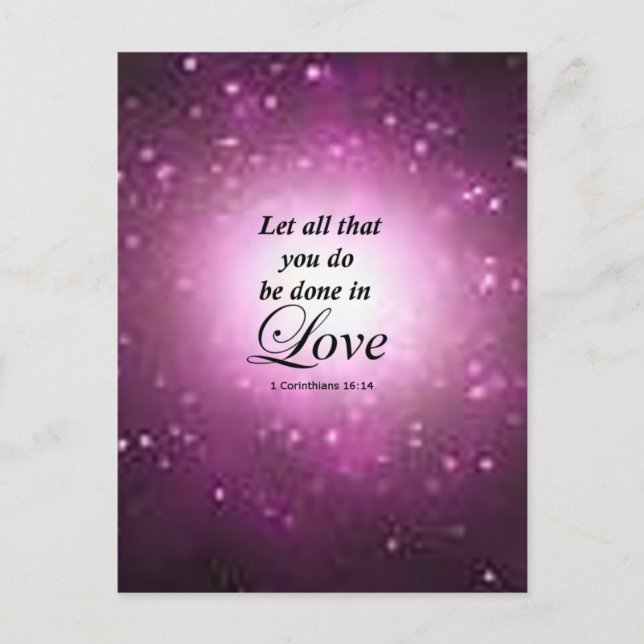 1 Korinther-16:14 Postkarte (Vorderseite)