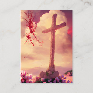 1 Korinther 1:18-19 KJV Cards - Blutkreuz Visitenkarte