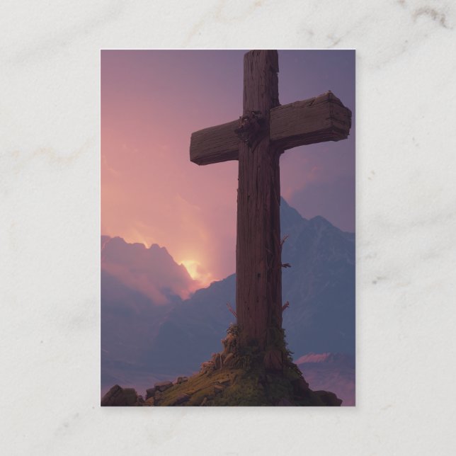 1 Korinther 1:18-19 KJV Karten - dicker Kreuz (Rückseite)