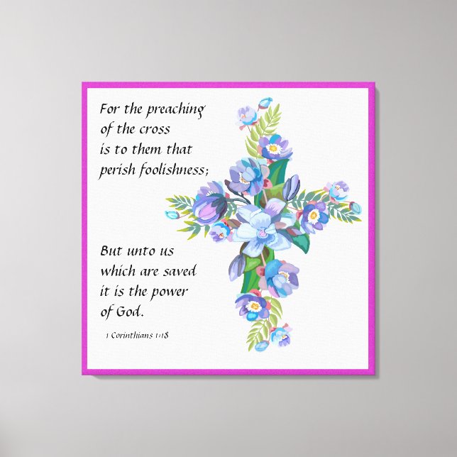 1 Korinther 1:18 Leinwanddruck (Vorderseite)