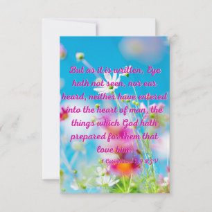 1 Korinther 2:9 KJV Bibelschrift Pic Begrüßung Karte