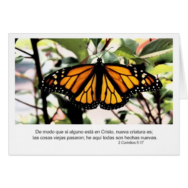 1 Korinther 5:17 Spanisch Wenn jemand in Christus  (Vorderseite (Horizontal))